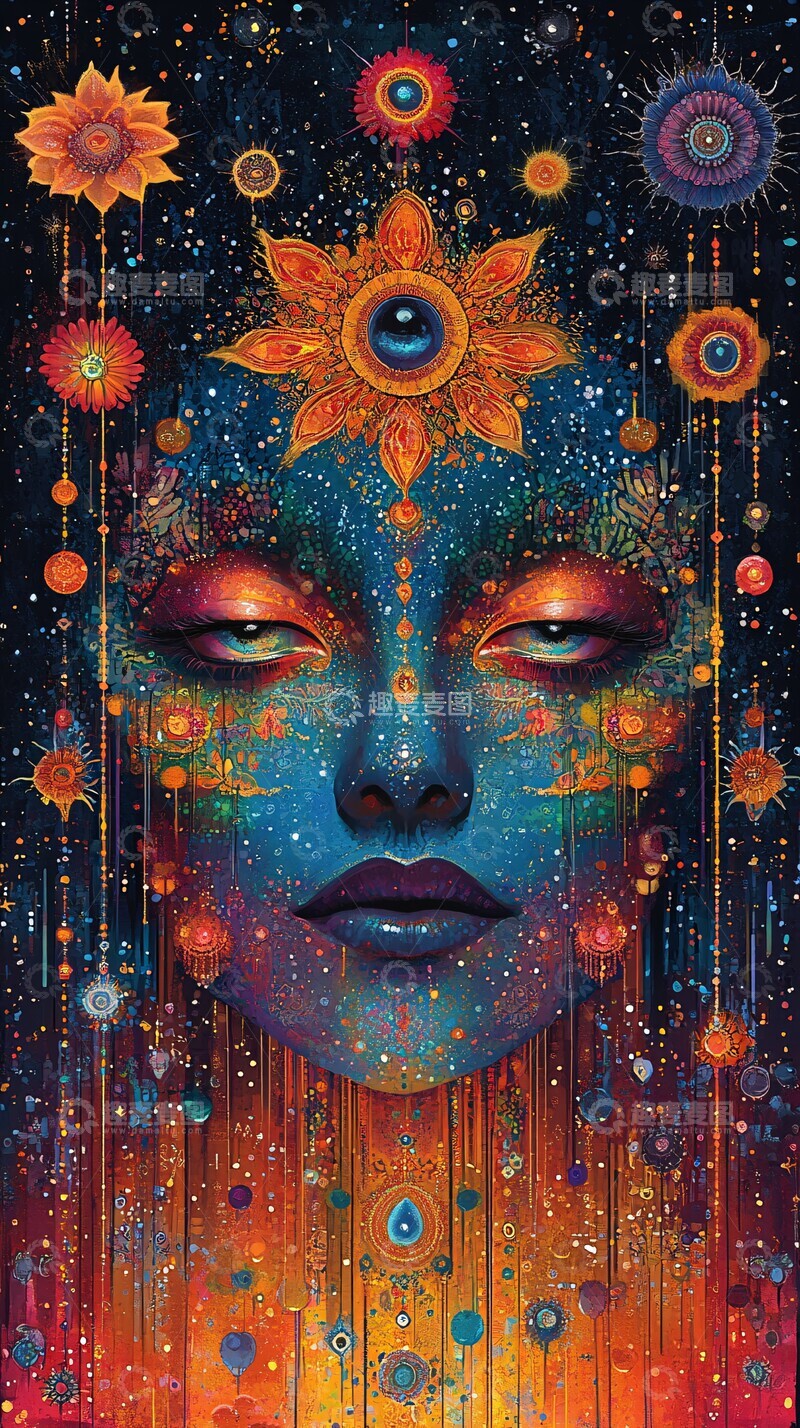 高清大图下载【趣麦麦图】彩色图案与灵性符号2