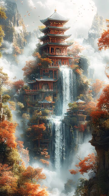 浮空卷轴与古寺1