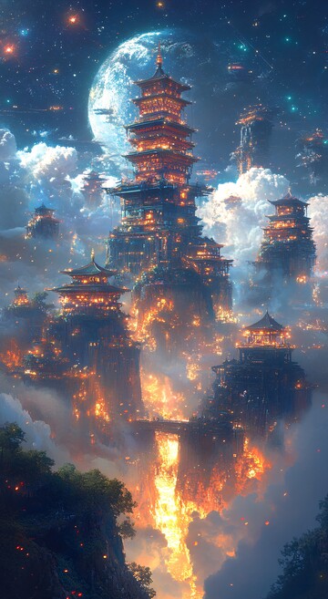 天宫浮岛图天宫浮岛仙境