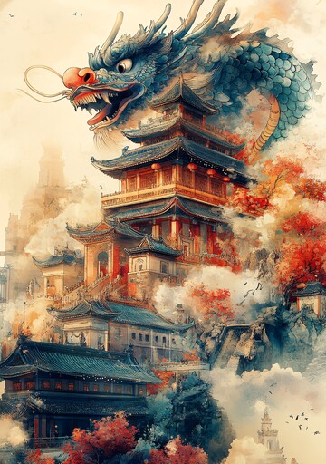 吉祥云与龙角云3
