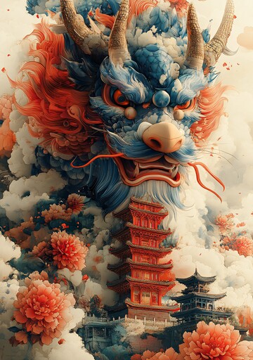 吉祥云与龙角云2