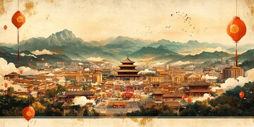 喜庆市场与远山2