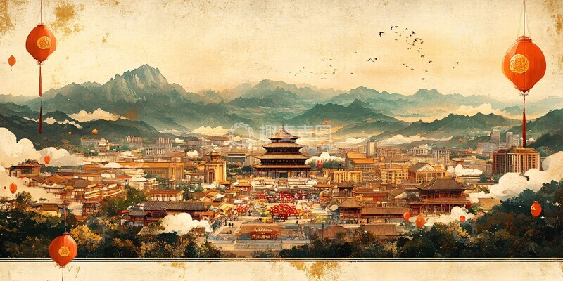 喜庆市场与远山2