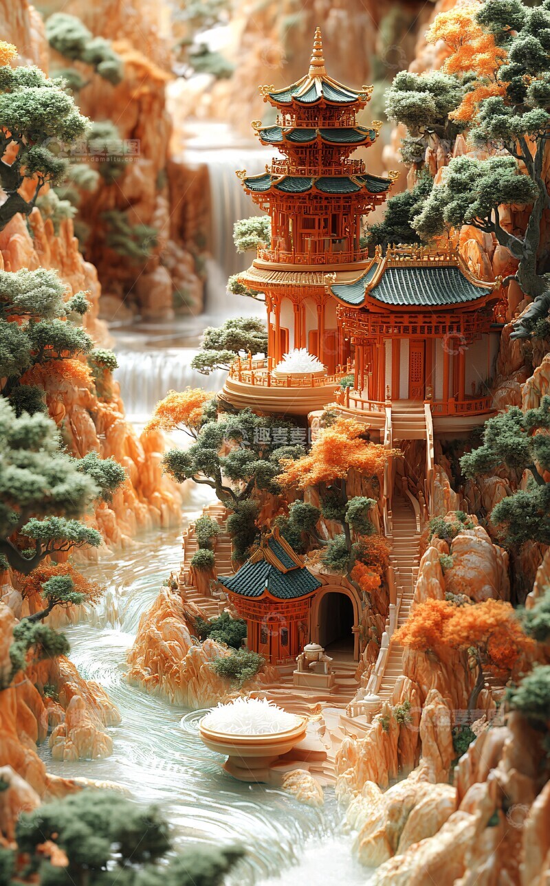 高清大图下载【趣麦麦图】金色稻米神话场景3