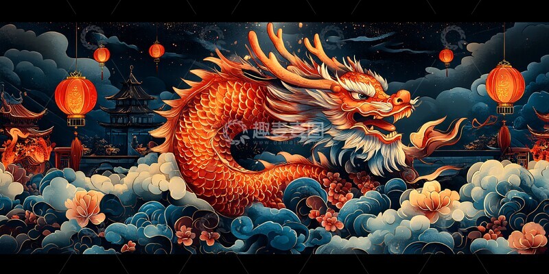 高清大图下载【趣麦麦图】灯笼鱼龙奇舞2