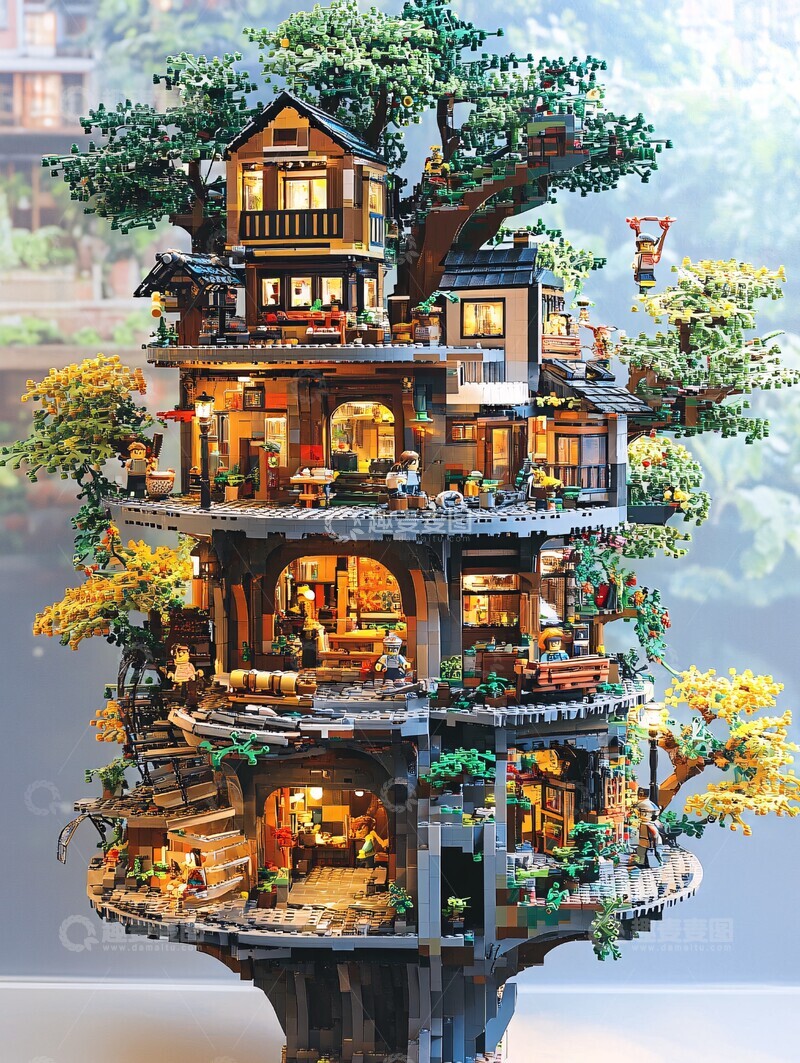 高清大图下载【趣麦麦图】乐高台风剖面模型1