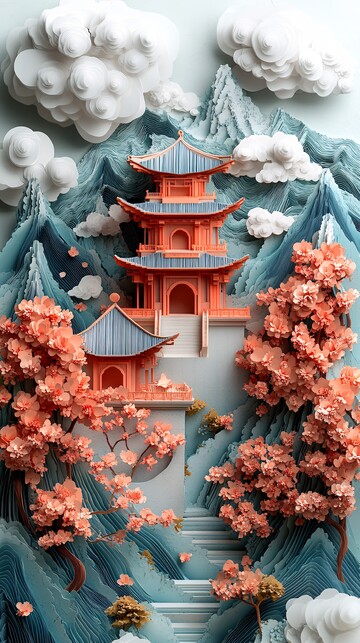 云山樱树古建筑3