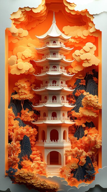 蛇年剪纸隧道书