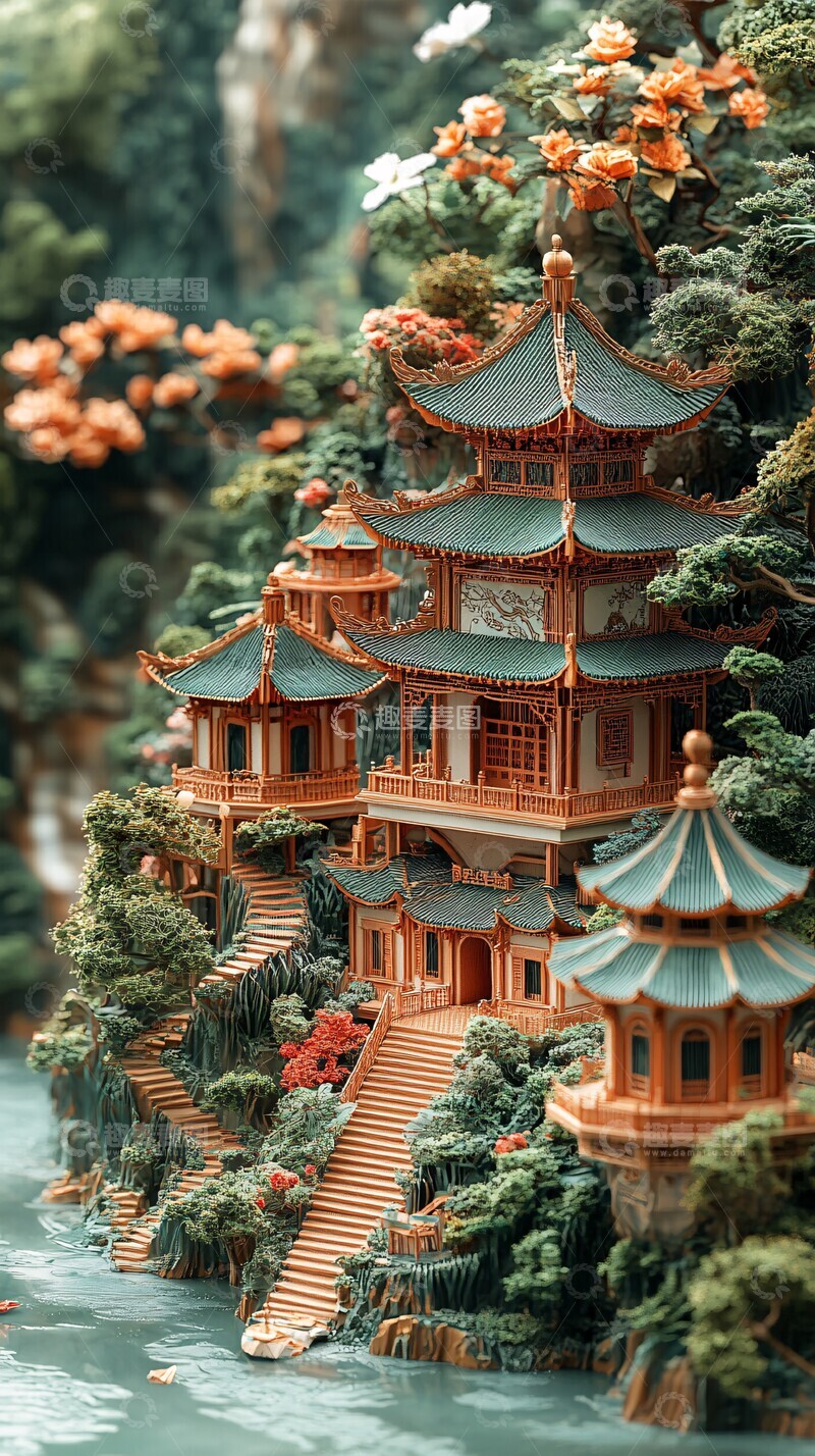 高清大图下载【趣麦麦图】纸艺剪纸立体图2