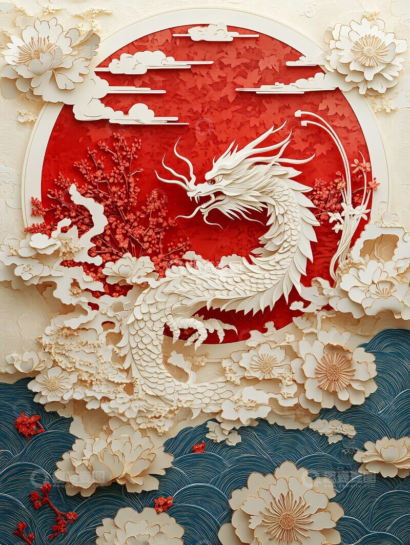 高清大图下载【趣麦麦图】圆中花鸟纸雕画2