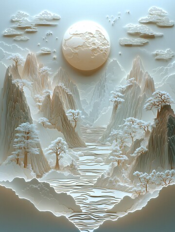 三维立体古代景观