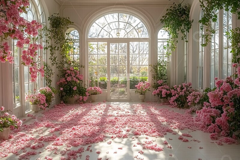 高清大图下载【趣麦麦图】粉色花卉房间3