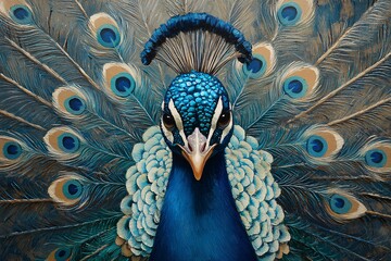 孔雀羽毛展孔雀羽毛蓝色