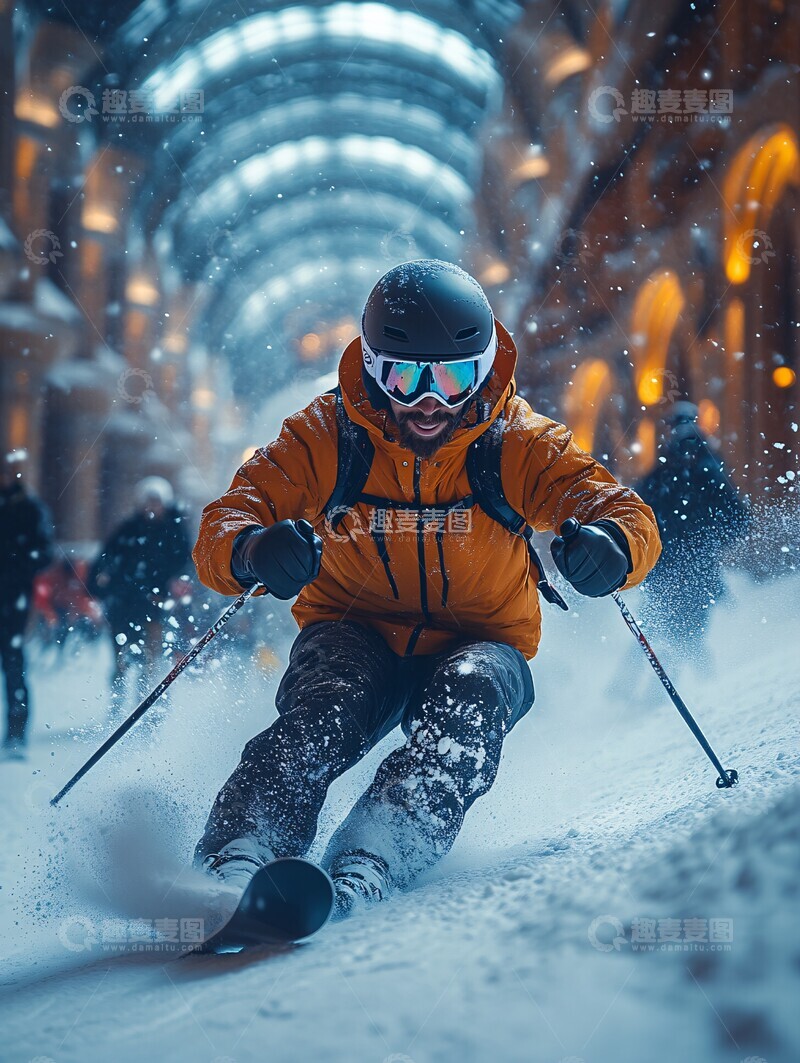 高清大图下载【趣麦麦图】滑雪运动员风采2