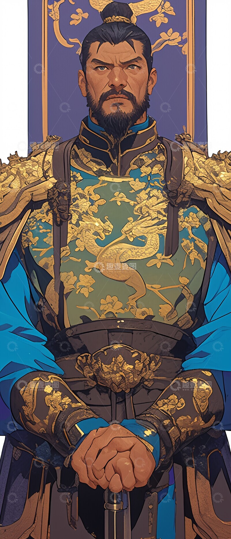 高清大图下载【趣麦麦图】汉帝木甲汉帝木甲皇帝2