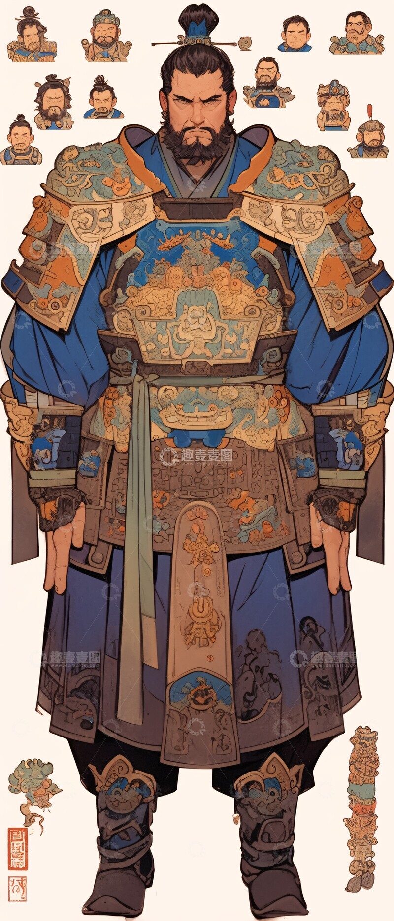 高清大图下载【趣麦麦图】汉帝木甲汉帝木甲皇帝1