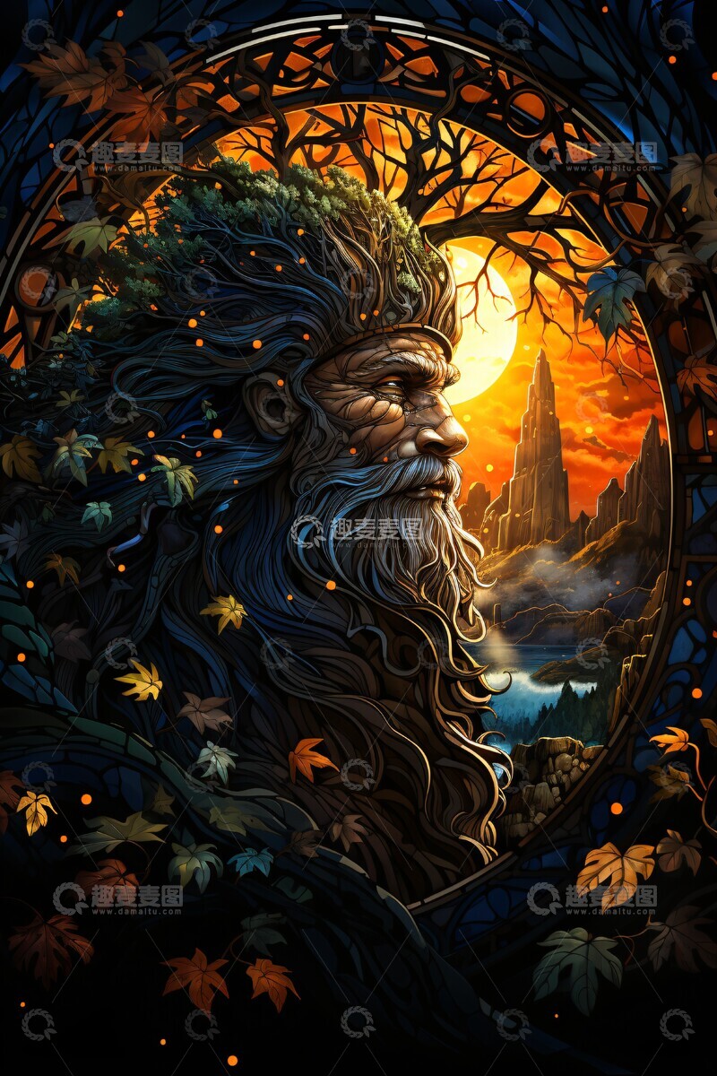 高清大图下载【趣麦麦图】生命之树与星空3