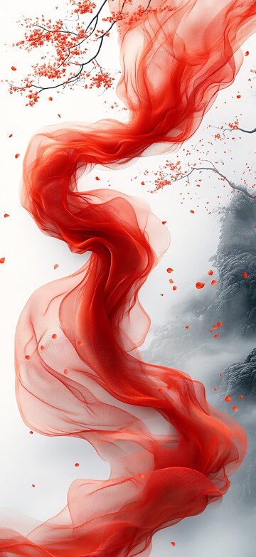 红丝带飘舞丝带飘舞背景3