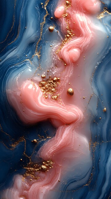 粉蓝大理石纹样2