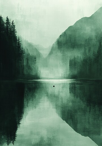 绿色雾气手机画2