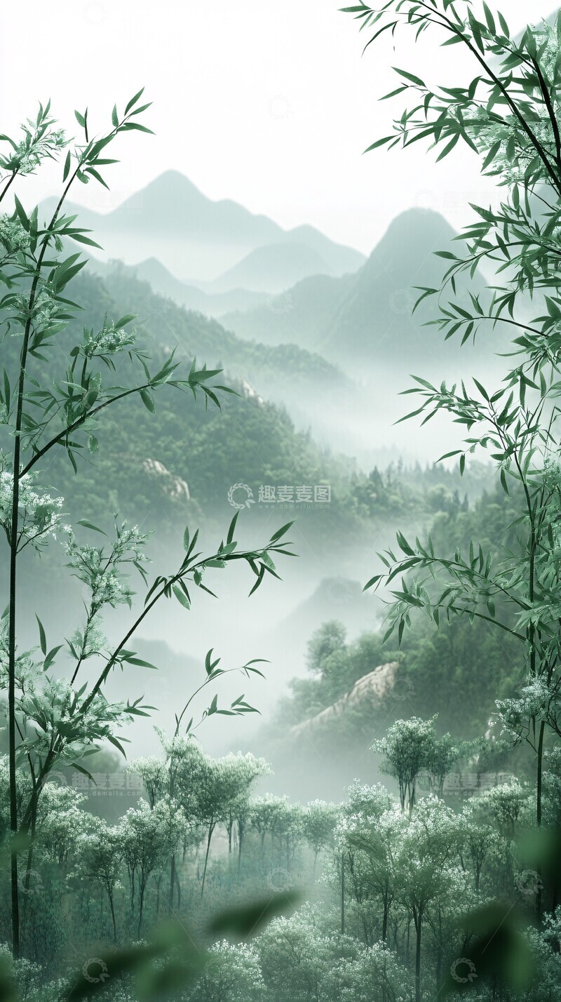 高清大图下载【趣麦麦图】绿色渐变背景4