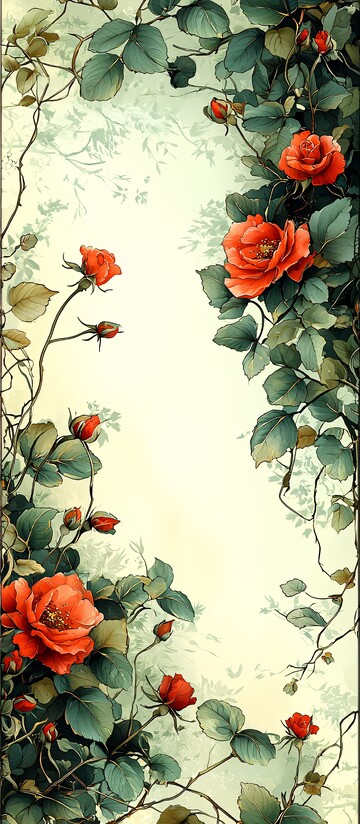 空白花卉边框页3