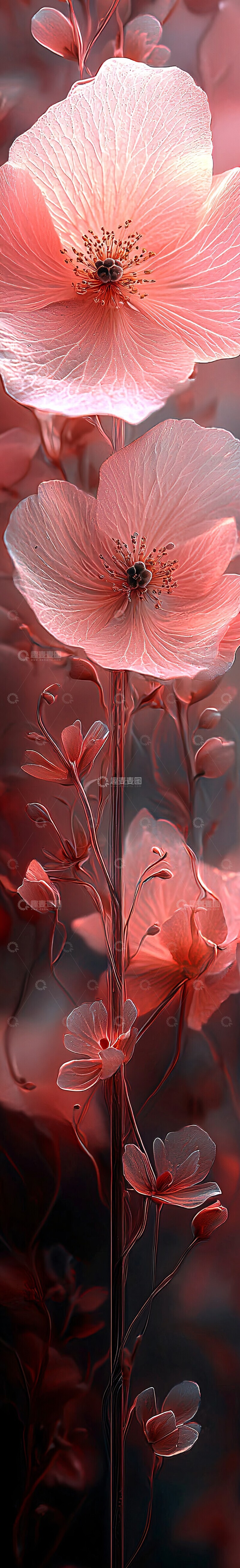 高清大图下载【趣麦麦图】梦幻粉红花卉2