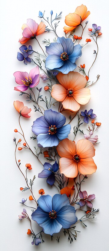 空白花卉边框页2