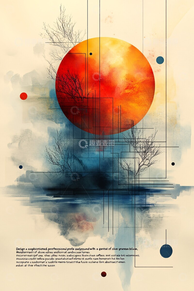 高清大图下载【趣麦麦图】自然与科技融合背景1