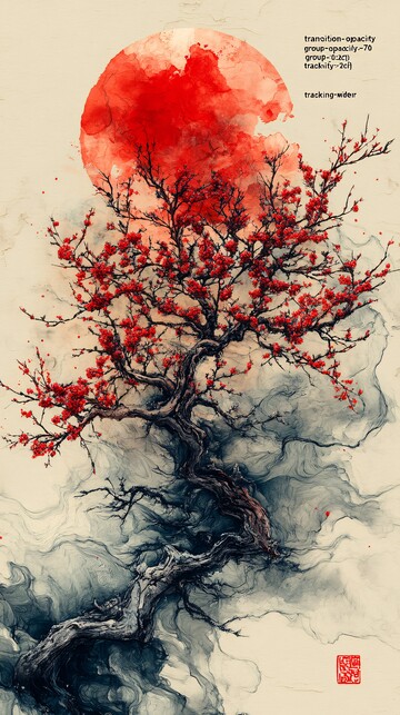 红梅盛开绿意中2