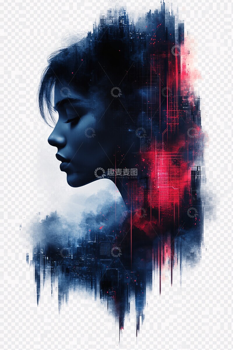 高清大图下载【趣麦麦图】深蓝边缘卡片纹1