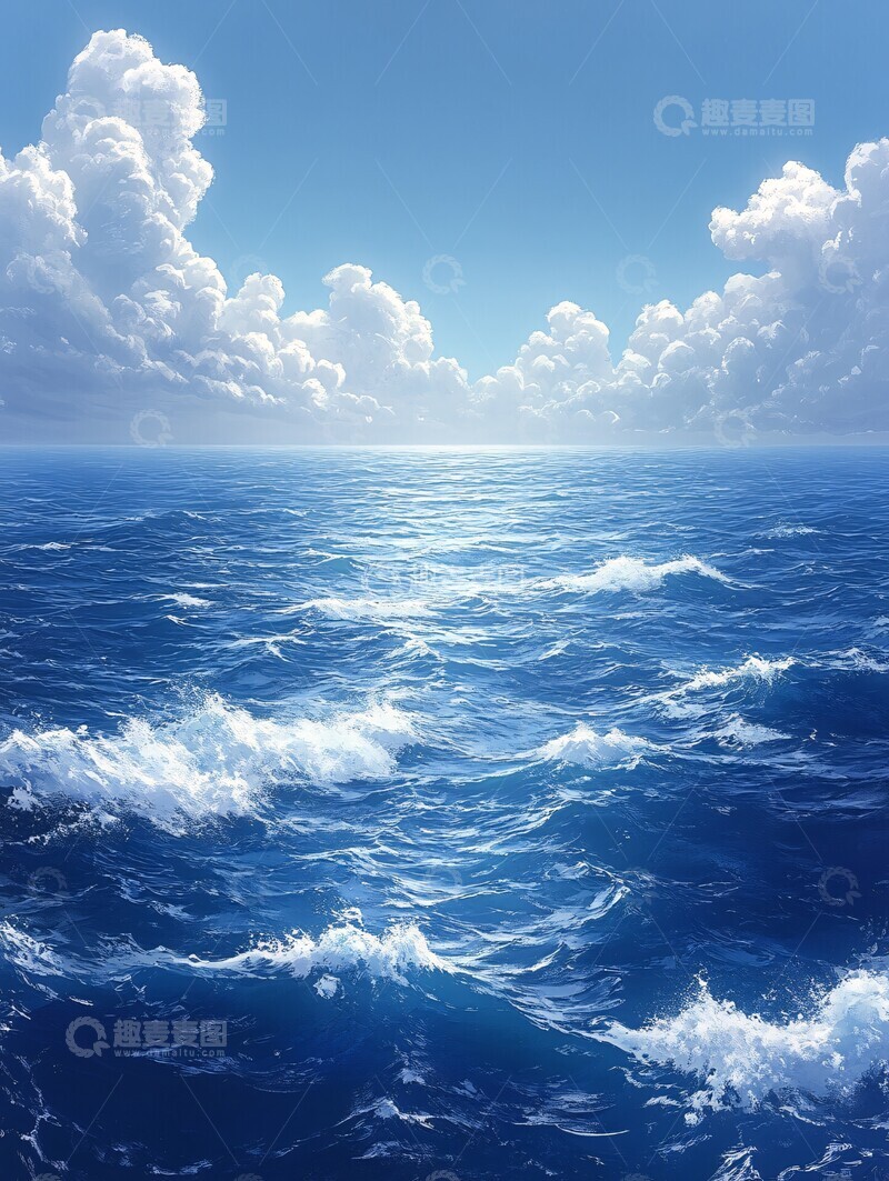 高清大图下载【趣麦麦图】海天一线平静水2