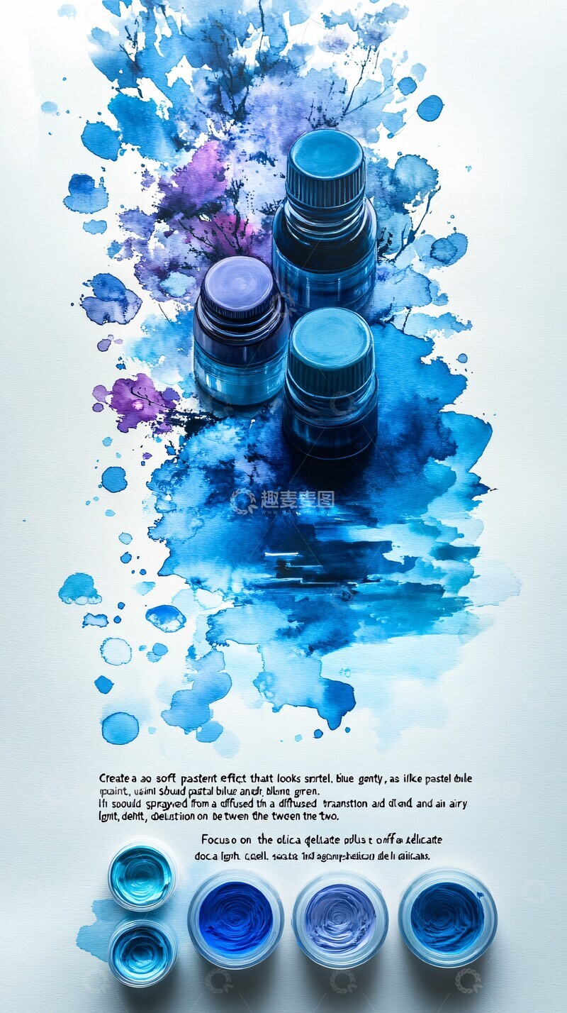 高清大图下载【趣麦麦图】蓝绿柔雾渐变