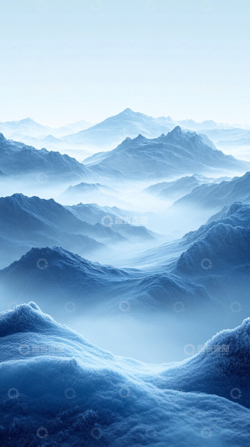 高清大图下载【趣麦麦图】蓝冰渐变纹理3