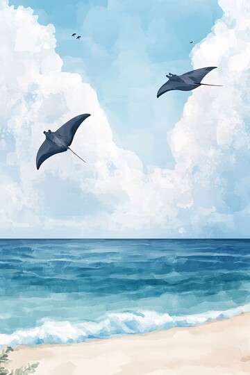 海滩与天空海滩天空海洋1