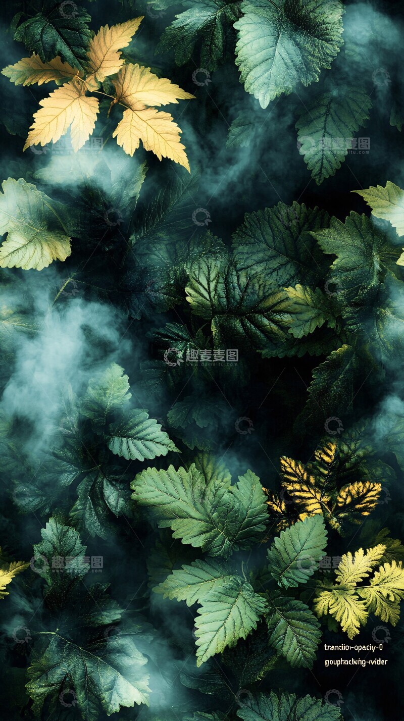 高清大图下载【趣麦麦图】绿染抽象纹样3