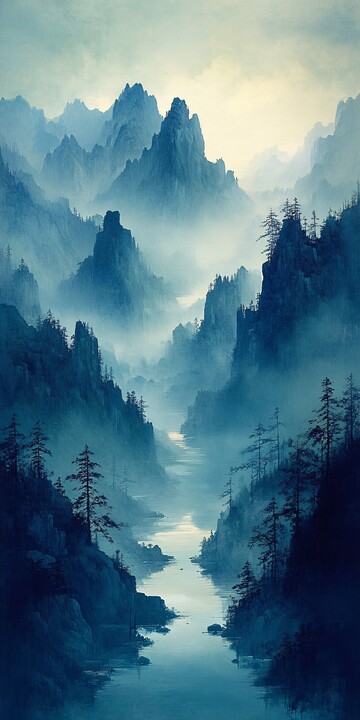 青绿山水图青绿山水背景3