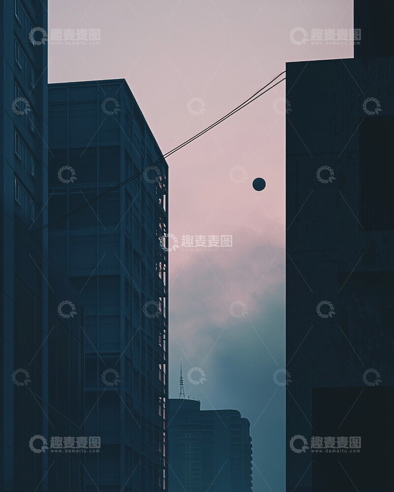 高清大图下载【趣麦麦图】灰蓝渐变天空3