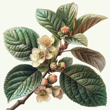 叶簇与花绿色褐色纹理3