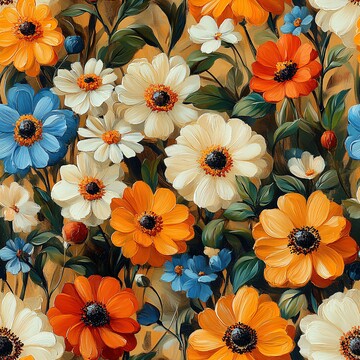 多种花卉纹理组合