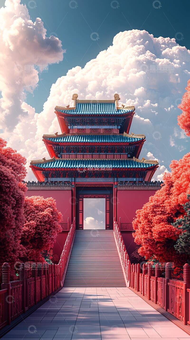 高清大图下载【趣麦麦图】天宫金门云彩图3