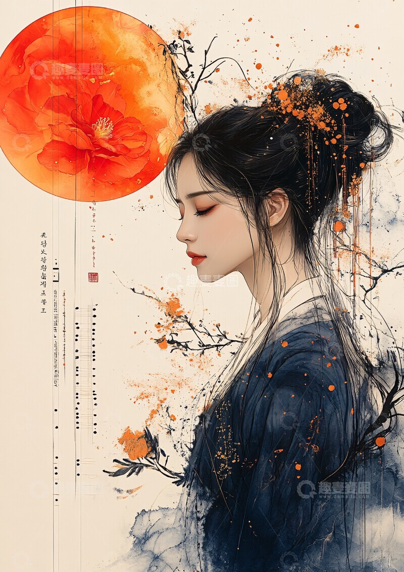 高清大图下载【趣麦麦图】丝带音符交织图案1