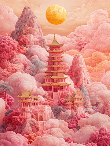 祥云宫殿图祥云宫殿金色3