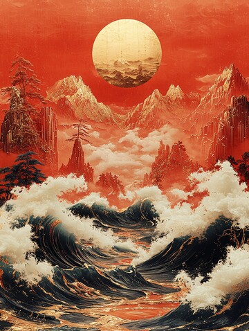 金丝玉雕云山图3
