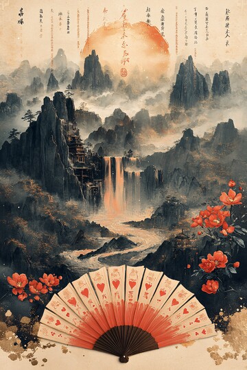 山水卡牌山水卡牌梅花1