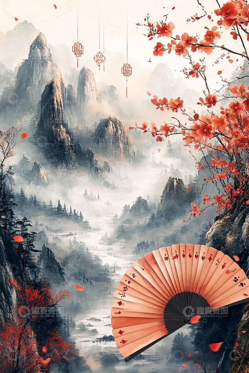 高清大图下载【趣麦麦图】山水卡牌山水卡牌梅花