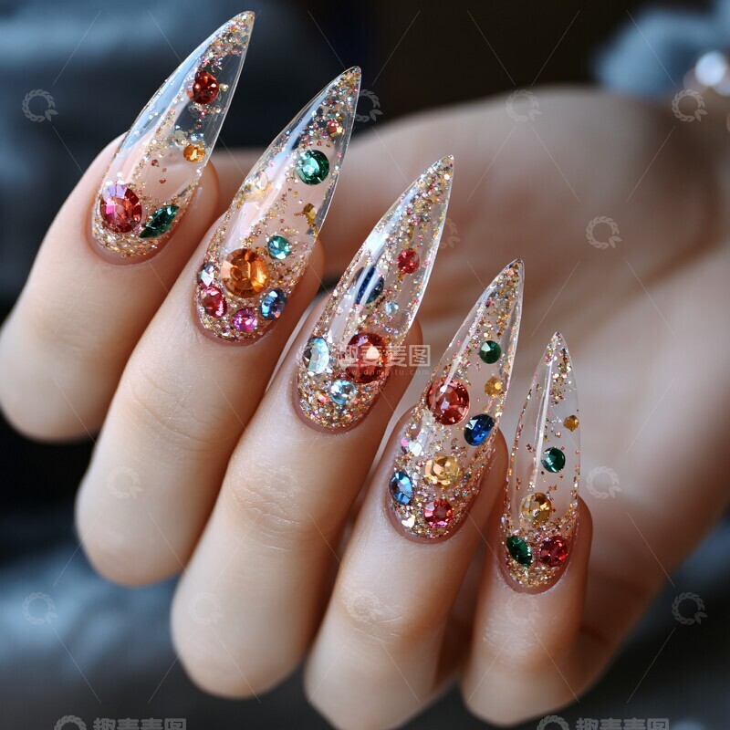 高清大图下载【趣麦麦图】透明美甲套装3