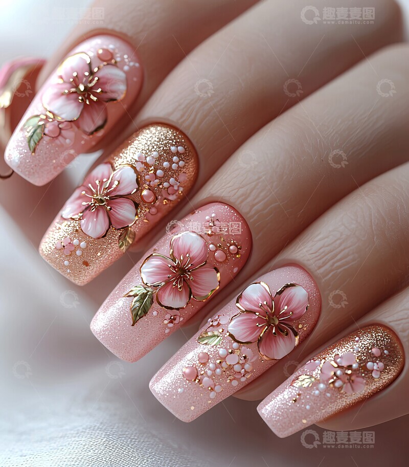 花叶纹理装饰钉2