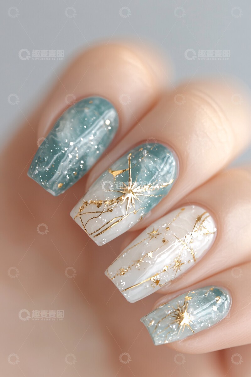 高清大图下载【趣麦麦图】宇宙银河美甲3