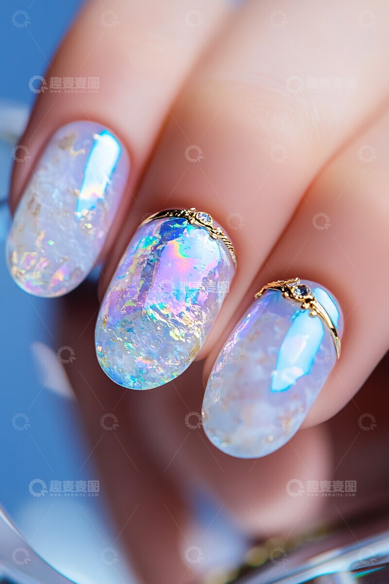 高清大图下载【趣麦麦图】放大镜与戒指美甲3